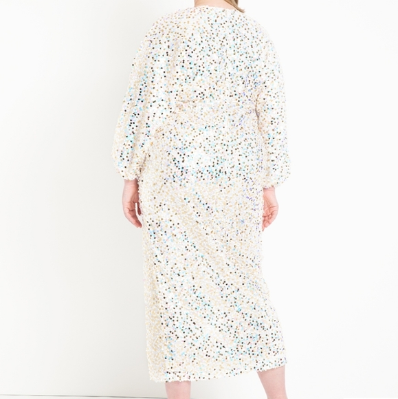 NEW Eloquii sequin gown with sleeves - Picture 2 of 4